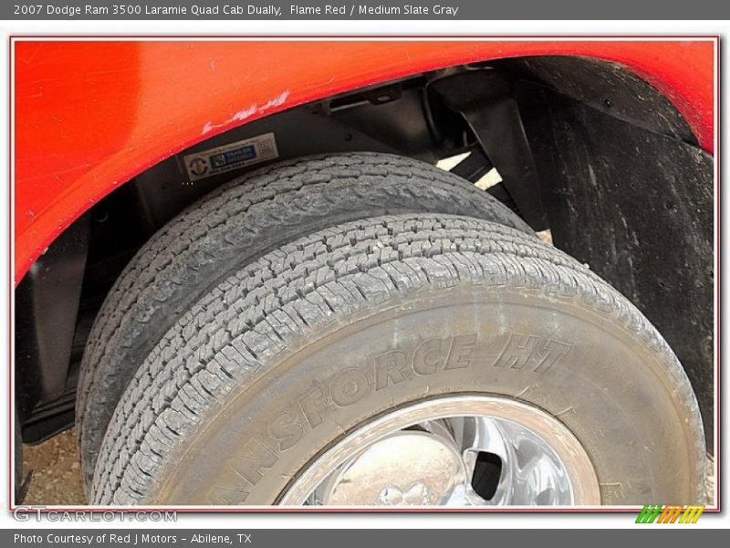 Flame Red / Medium Slate Gray 2007 Dodge Ram 3500 Laramie Quad Cab Dually