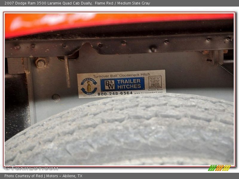 Flame Red / Medium Slate Gray 2007 Dodge Ram 3500 Laramie Quad Cab Dually