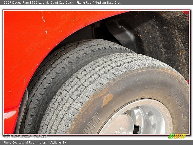 Flame Red / Medium Slate Gray 2007 Dodge Ram 3500 Laramie Quad Cab Dually