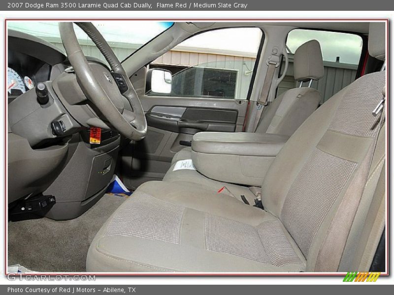 Flame Red / Medium Slate Gray 2007 Dodge Ram 3500 Laramie Quad Cab Dually