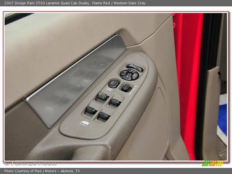 Flame Red / Medium Slate Gray 2007 Dodge Ram 3500 Laramie Quad Cab Dually
