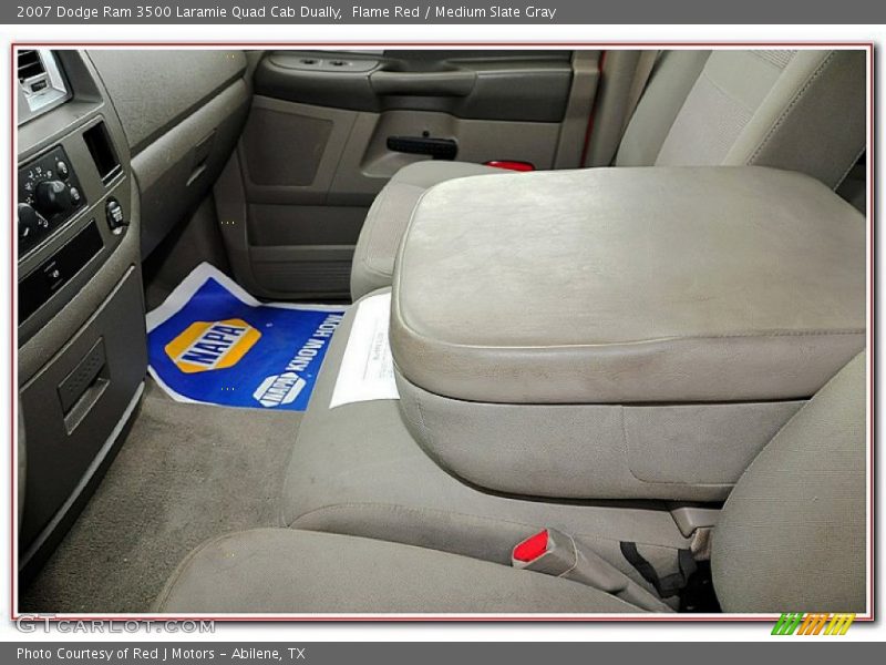 Flame Red / Medium Slate Gray 2007 Dodge Ram 3500 Laramie Quad Cab Dually