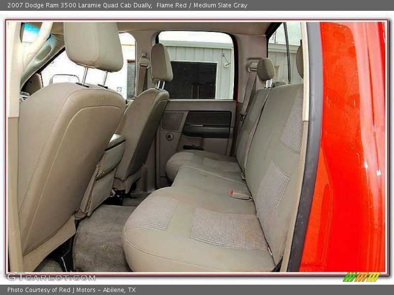 Flame Red / Medium Slate Gray 2007 Dodge Ram 3500 Laramie Quad Cab Dually