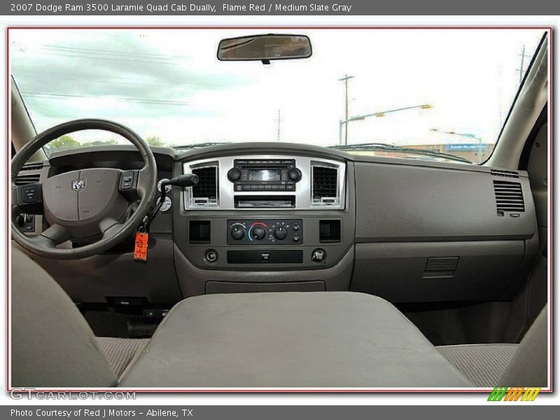 Flame Red / Medium Slate Gray 2007 Dodge Ram 3500 Laramie Quad Cab Dually
