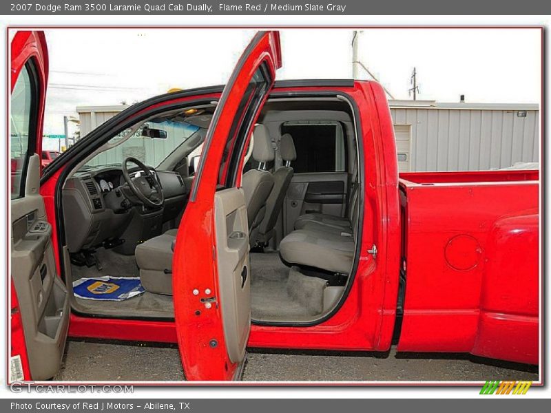 Flame Red / Medium Slate Gray 2007 Dodge Ram 3500 Laramie Quad Cab Dually