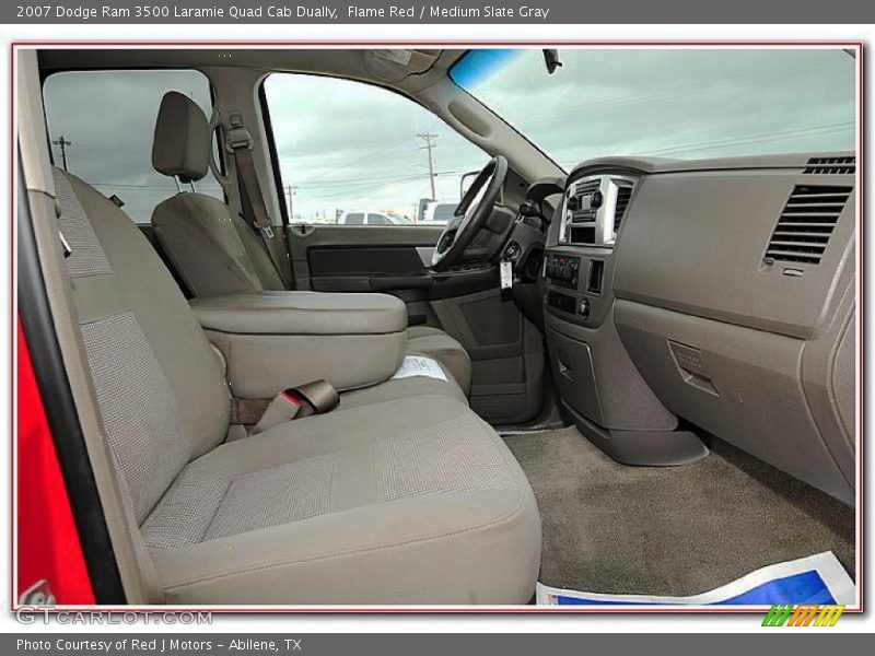 Flame Red / Medium Slate Gray 2007 Dodge Ram 3500 Laramie Quad Cab Dually