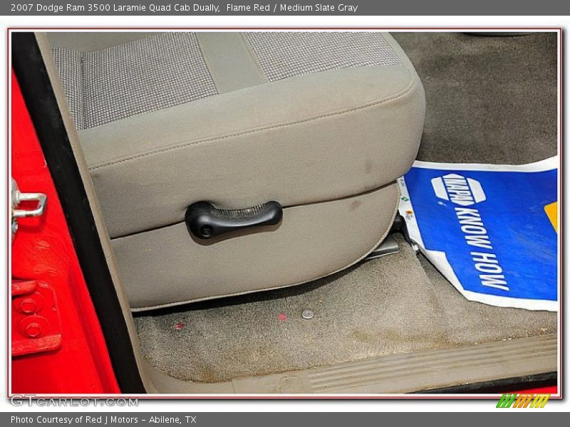 Flame Red / Medium Slate Gray 2007 Dodge Ram 3500 Laramie Quad Cab Dually