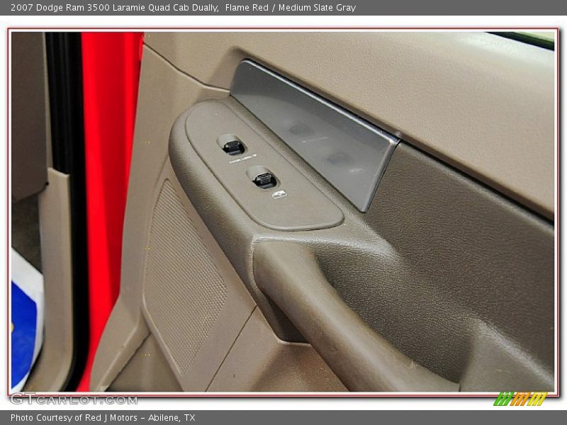 Flame Red / Medium Slate Gray 2007 Dodge Ram 3500 Laramie Quad Cab Dually