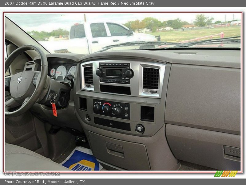 Flame Red / Medium Slate Gray 2007 Dodge Ram 3500 Laramie Quad Cab Dually