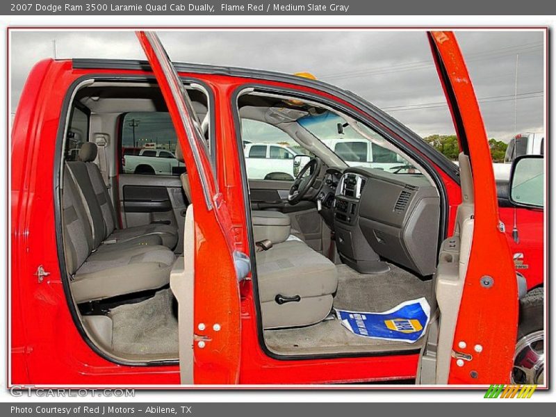 Flame Red / Medium Slate Gray 2007 Dodge Ram 3500 Laramie Quad Cab Dually