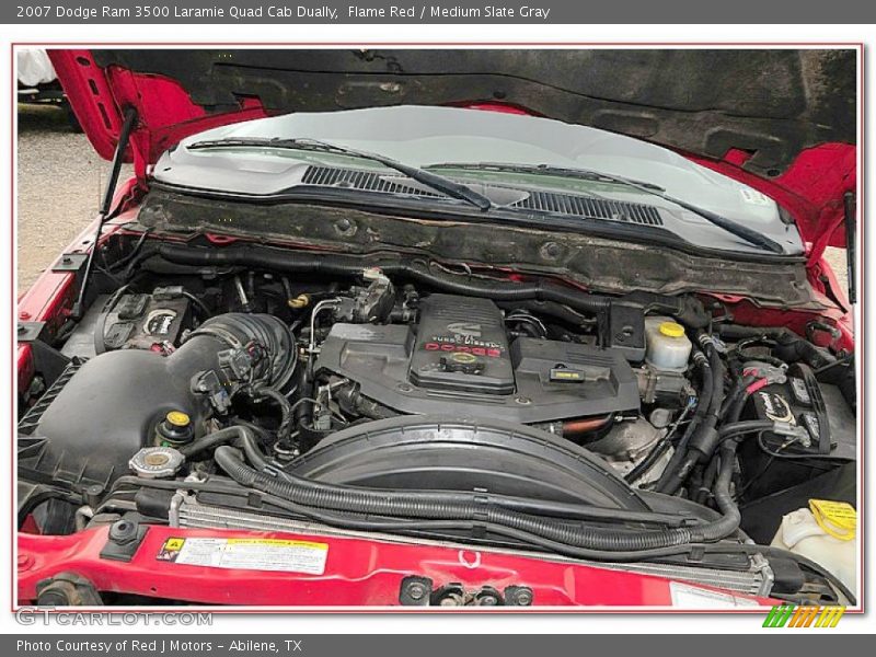 Flame Red / Medium Slate Gray 2007 Dodge Ram 3500 Laramie Quad Cab Dually