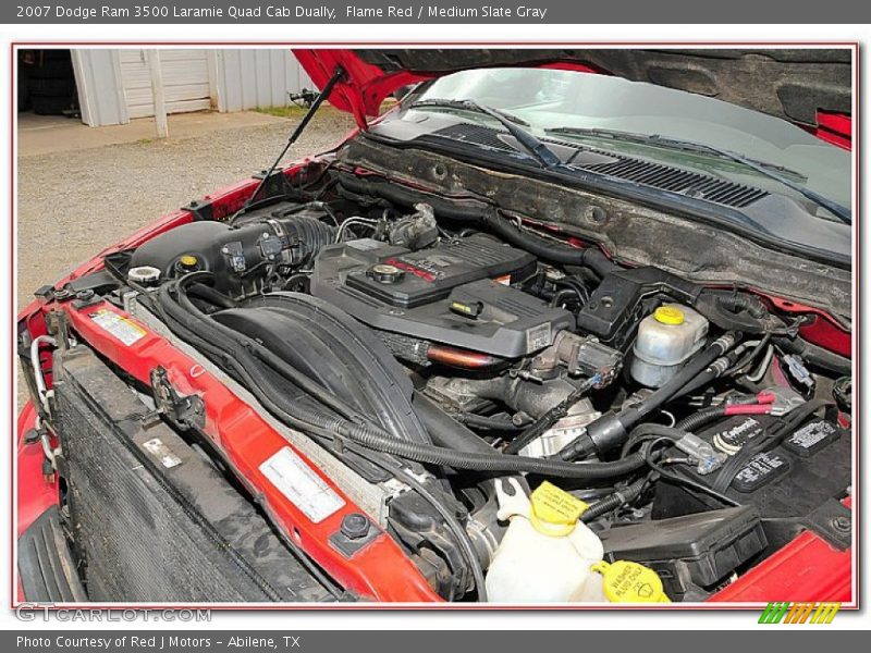 Flame Red / Medium Slate Gray 2007 Dodge Ram 3500 Laramie Quad Cab Dually