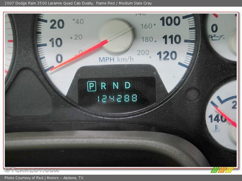 Flame Red / Medium Slate Gray 2007 Dodge Ram 3500 Laramie Quad Cab Dually