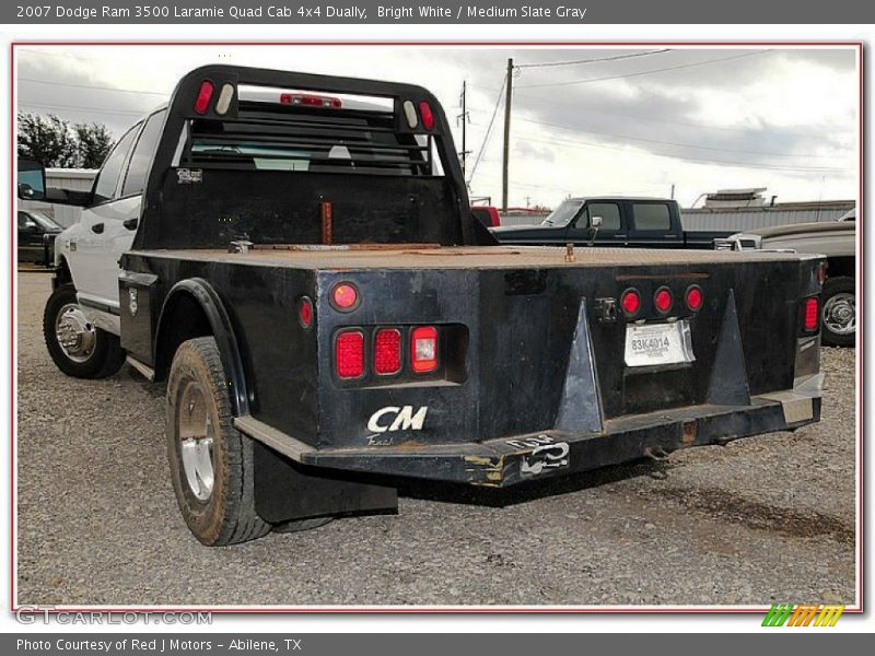 Bright White / Medium Slate Gray 2007 Dodge Ram 3500 Laramie Quad Cab 4x4 Dually
