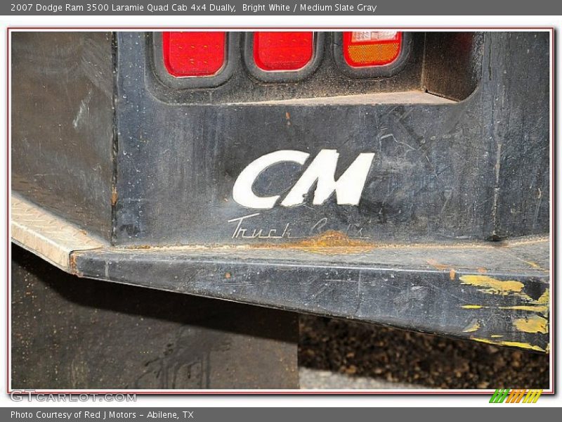Bright White / Medium Slate Gray 2007 Dodge Ram 3500 Laramie Quad Cab 4x4 Dually