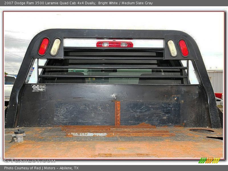 Bright White / Medium Slate Gray 2007 Dodge Ram 3500 Laramie Quad Cab 4x4 Dually
