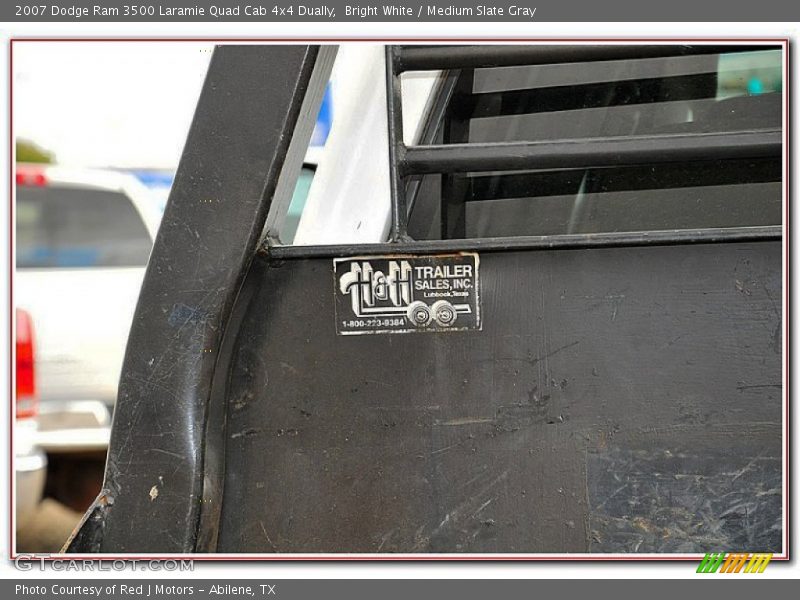 Bright White / Medium Slate Gray 2007 Dodge Ram 3500 Laramie Quad Cab 4x4 Dually