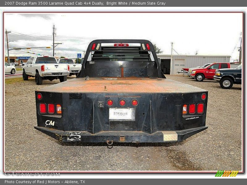 Bright White / Medium Slate Gray 2007 Dodge Ram 3500 Laramie Quad Cab 4x4 Dually