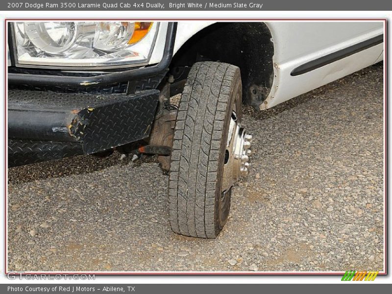 Bright White / Medium Slate Gray 2007 Dodge Ram 3500 Laramie Quad Cab 4x4 Dually