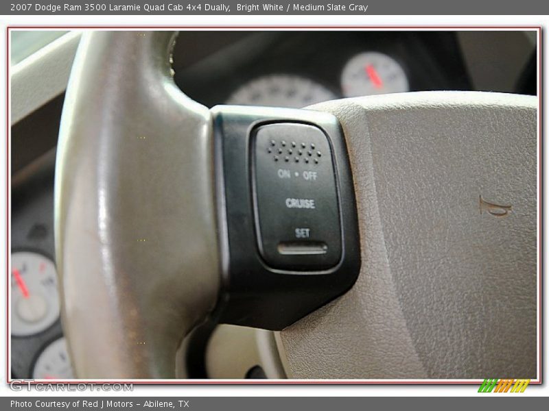 Bright White / Medium Slate Gray 2007 Dodge Ram 3500 Laramie Quad Cab 4x4 Dually