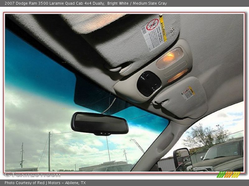Bright White / Medium Slate Gray 2007 Dodge Ram 3500 Laramie Quad Cab 4x4 Dually