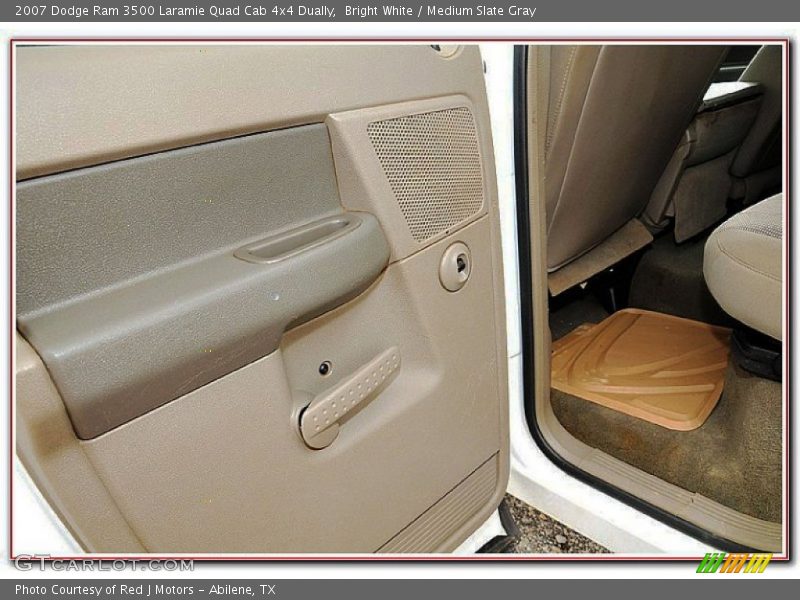 Bright White / Medium Slate Gray 2007 Dodge Ram 3500 Laramie Quad Cab 4x4 Dually