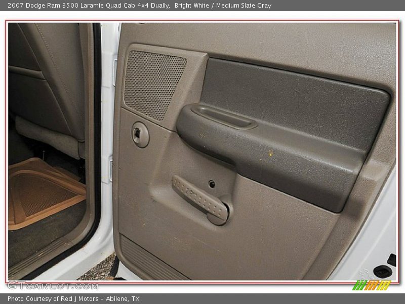 Bright White / Medium Slate Gray 2007 Dodge Ram 3500 Laramie Quad Cab 4x4 Dually