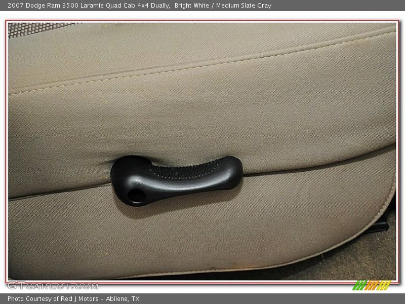 Bright White / Medium Slate Gray 2007 Dodge Ram 3500 Laramie Quad Cab 4x4 Dually