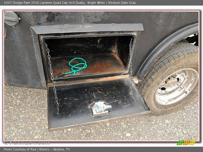 Bright White / Medium Slate Gray 2007 Dodge Ram 3500 Laramie Quad Cab 4x4 Dually