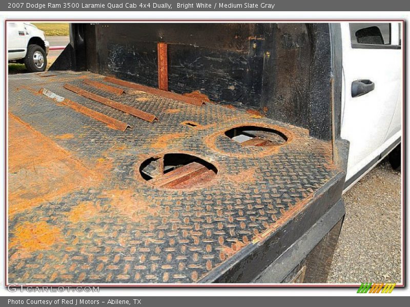 Bright White / Medium Slate Gray 2007 Dodge Ram 3500 Laramie Quad Cab 4x4 Dually