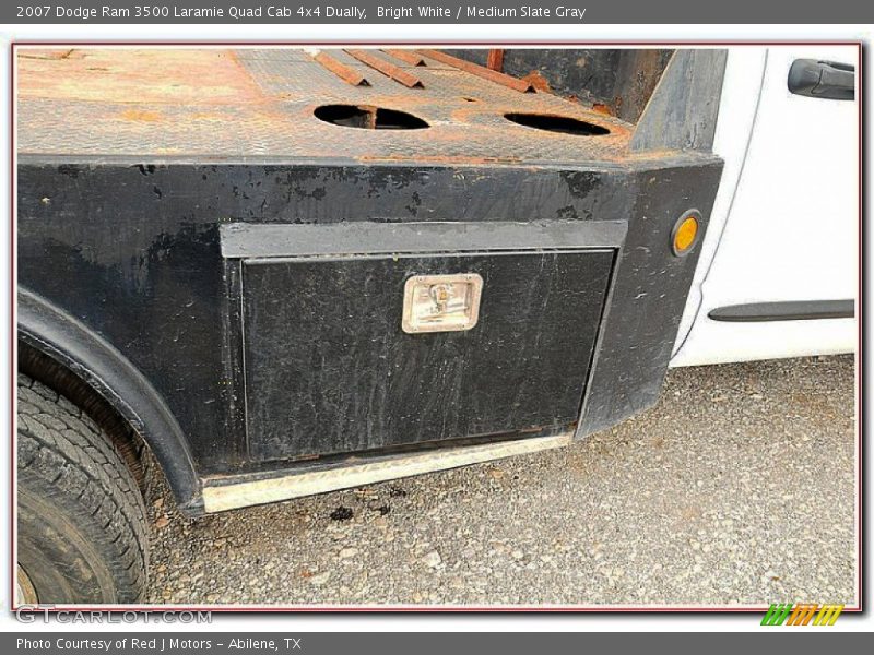 Bright White / Medium Slate Gray 2007 Dodge Ram 3500 Laramie Quad Cab 4x4 Dually