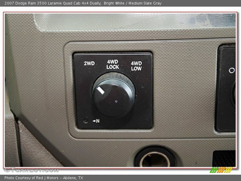 Bright White / Medium Slate Gray 2007 Dodge Ram 3500 Laramie Quad Cab 4x4 Dually