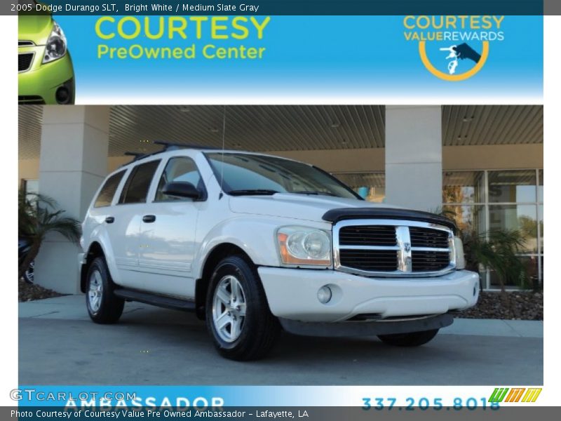 Bright White / Medium Slate Gray 2005 Dodge Durango SLT