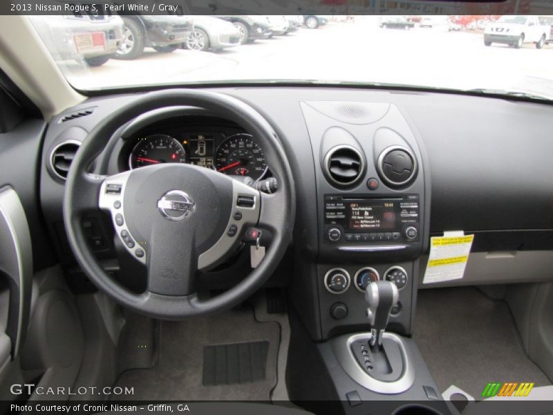 Pearl White / Gray 2013 Nissan Rogue S