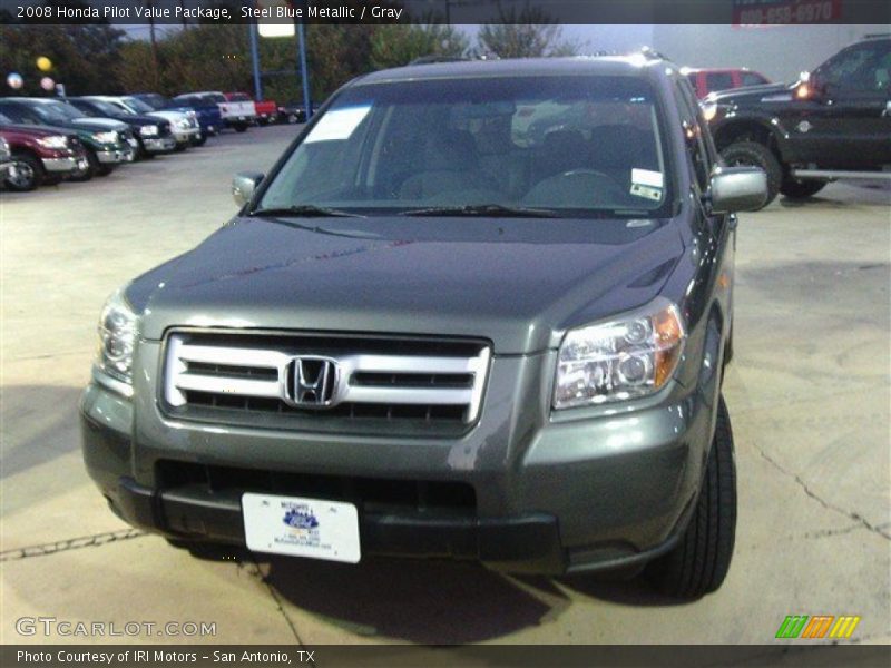 Steel Blue Metallic / Gray 2008 Honda Pilot Value Package