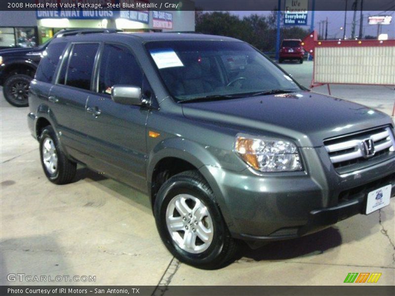 Steel Blue Metallic / Gray 2008 Honda Pilot Value Package