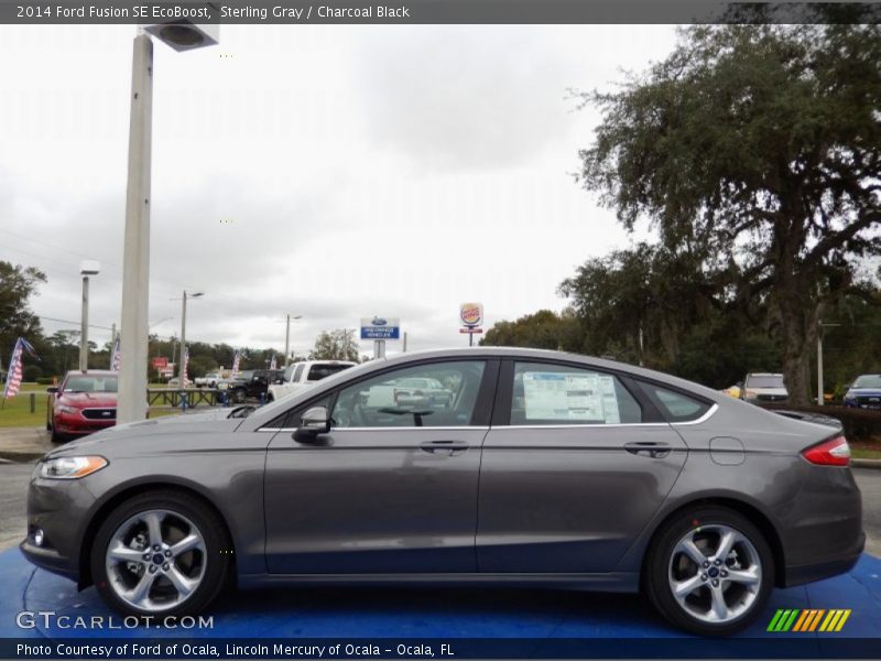 Sterling Gray / Charcoal Black 2014 Ford Fusion SE EcoBoost