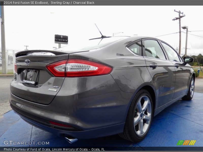 Sterling Gray / Charcoal Black 2014 Ford Fusion SE EcoBoost