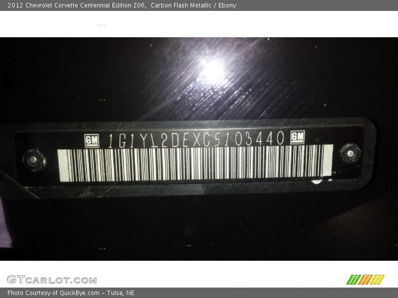 Carbon Flash Metallic / Ebony 2012 Chevrolet Corvette Centennial Edition Z06