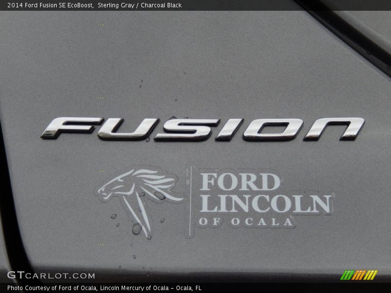 Sterling Gray / Charcoal Black 2014 Ford Fusion SE EcoBoost