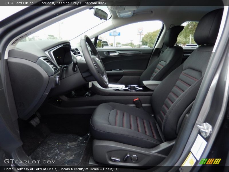 Sterling Gray / Charcoal Black 2014 Ford Fusion SE EcoBoost