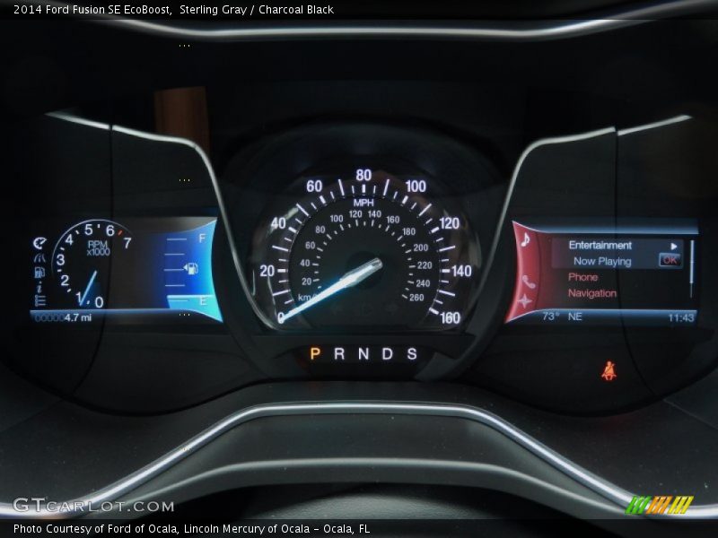 Sterling Gray / Charcoal Black 2014 Ford Fusion SE EcoBoost