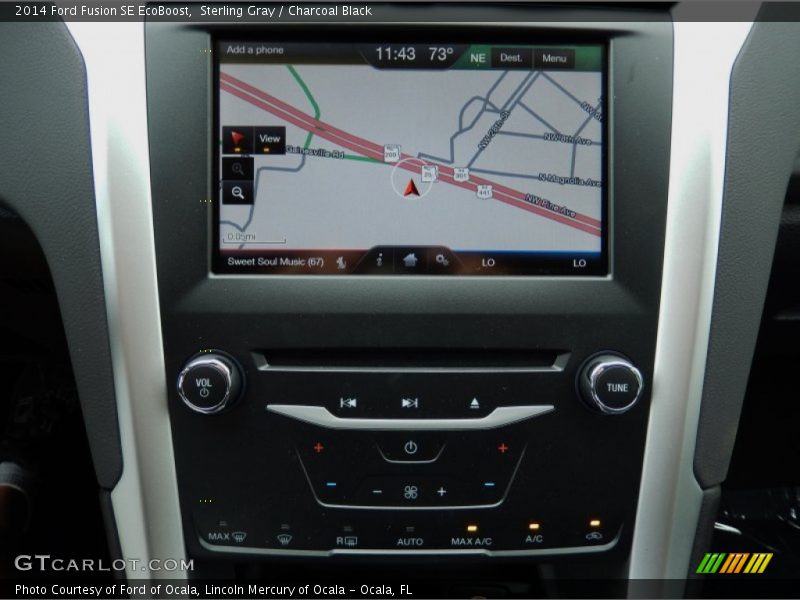 Sterling Gray / Charcoal Black 2014 Ford Fusion SE EcoBoost