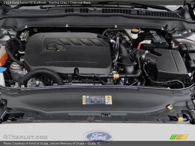 Sterling Gray / Charcoal Black 2014 Ford Fusion SE EcoBoost