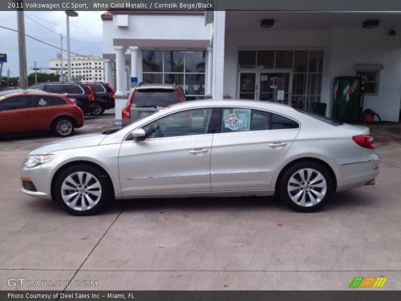 White Gold Metallic / Cornsilk Beige/Black 2011 Volkswagen CC Sport