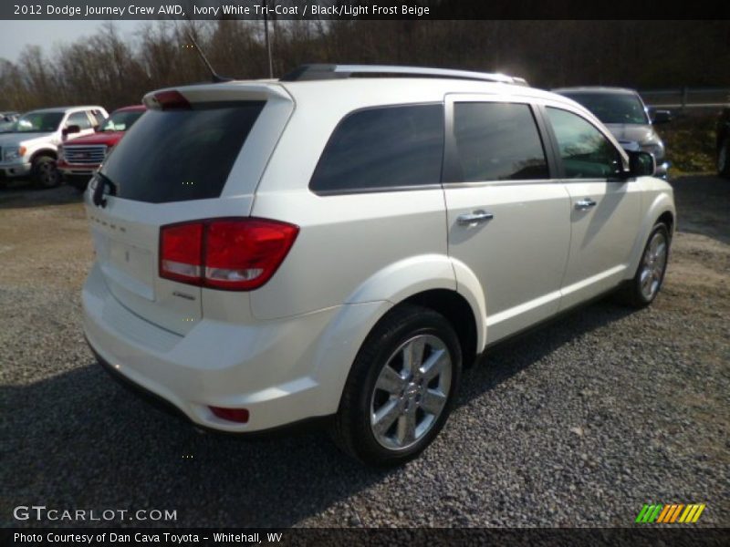 Ivory White Tri-Coat / Black/Light Frost Beige 2012 Dodge Journey Crew AWD