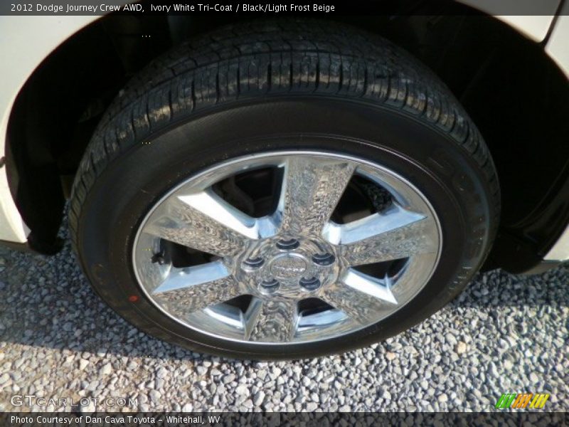 Ivory White Tri-Coat / Black/Light Frost Beige 2012 Dodge Journey Crew AWD