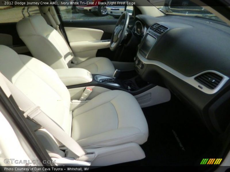 Ivory White Tri-Coat / Black/Light Frost Beige 2012 Dodge Journey Crew AWD