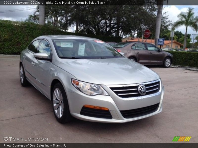 White Gold Metallic / Cornsilk Beige/Black 2011 Volkswagen CC Sport