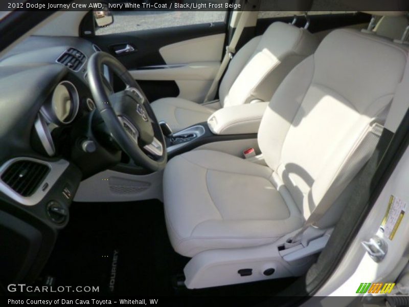 Ivory White Tri-Coat / Black/Light Frost Beige 2012 Dodge Journey Crew AWD